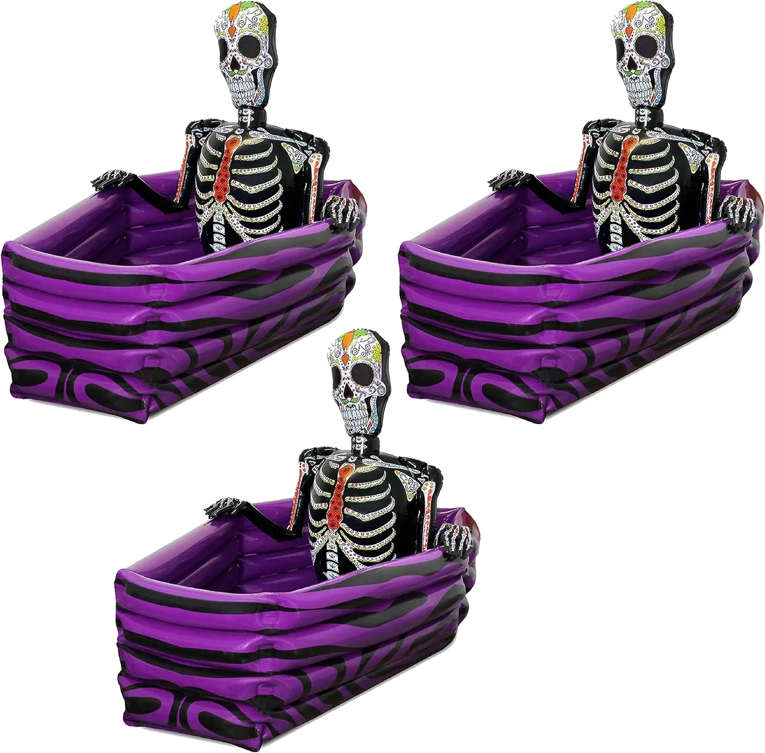 Halloween Design Coffin Shaped Inflatable Drink Cooler Inflatable Serving Bar
