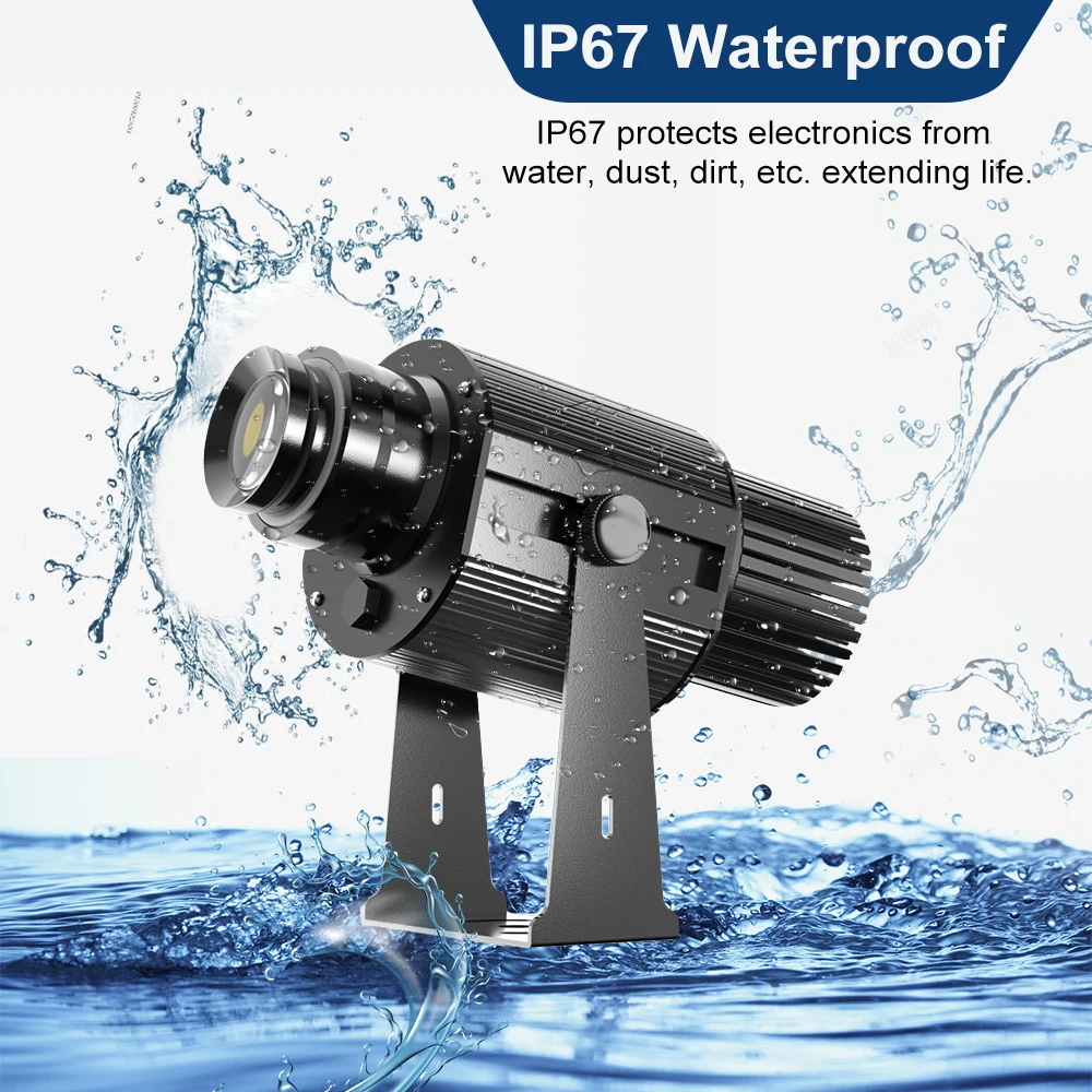 Waterproof ip67 15W Outdoor rotate/static gobo light logo projector with remote control