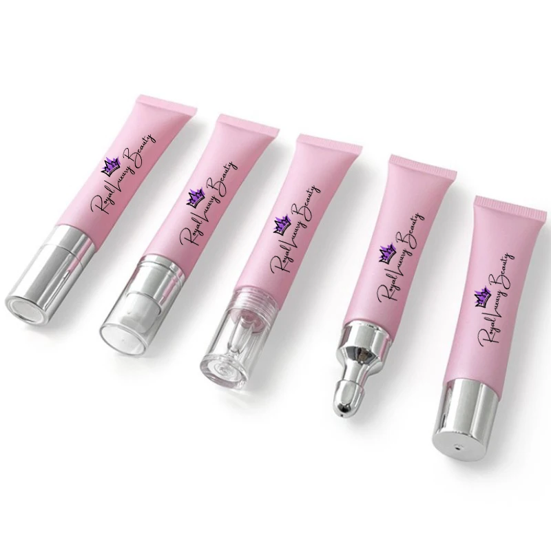 Cosmetic hose pink 20ml plastic air tube lip gloss tube lip balm eye cream lotion cream essential oil packaging extrusion tube