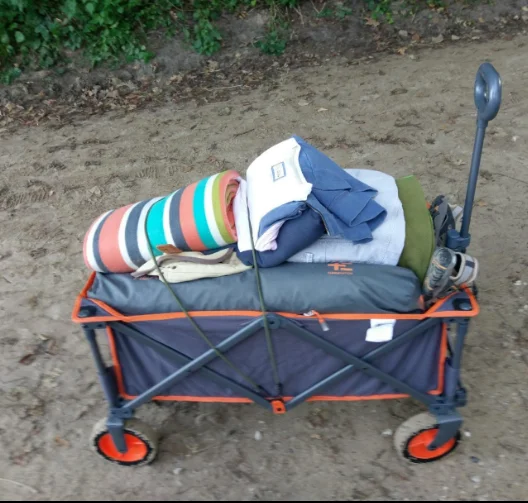 
OEM Easy Carrying Folding Wagon for Supermarket with Barkets 