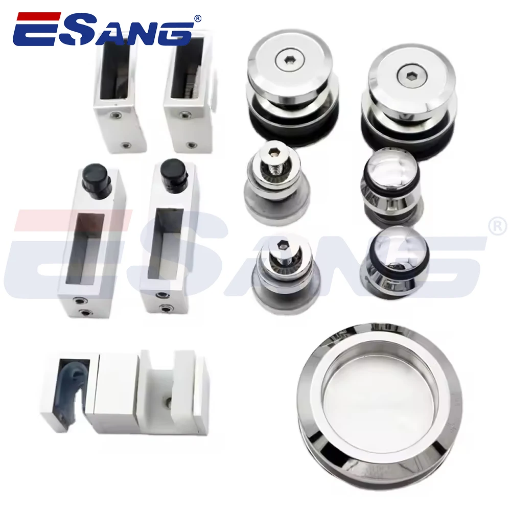ESANG Sliding Glass Shower Door Hardware Manufacturers SS304 Glass Accessories For Bathroom Door