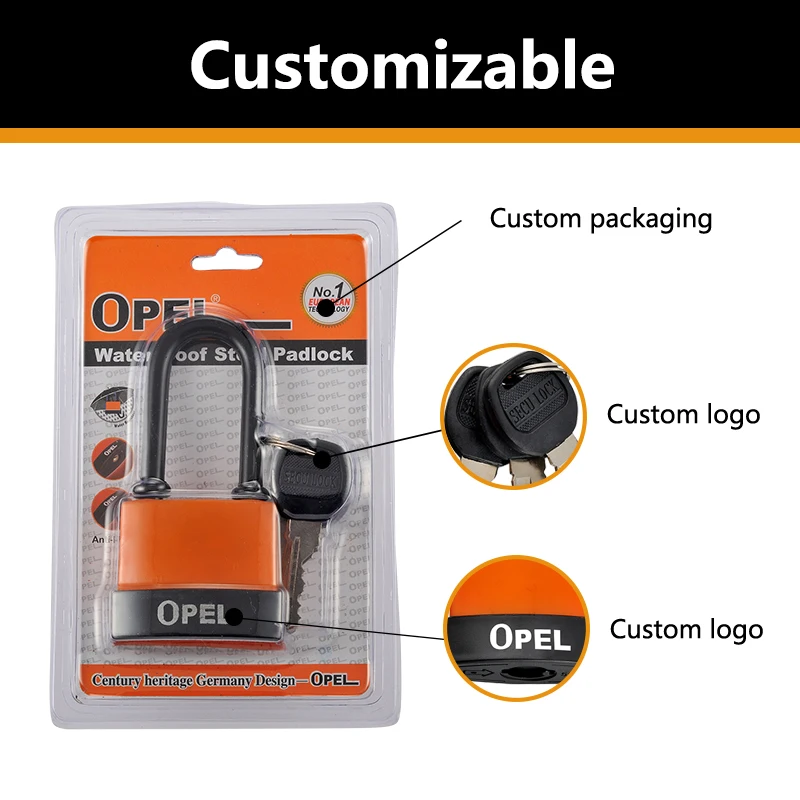 OPEL Brand New Custom Size Pvc Lock Safe Marine Use Locks door keys padlock with high quality