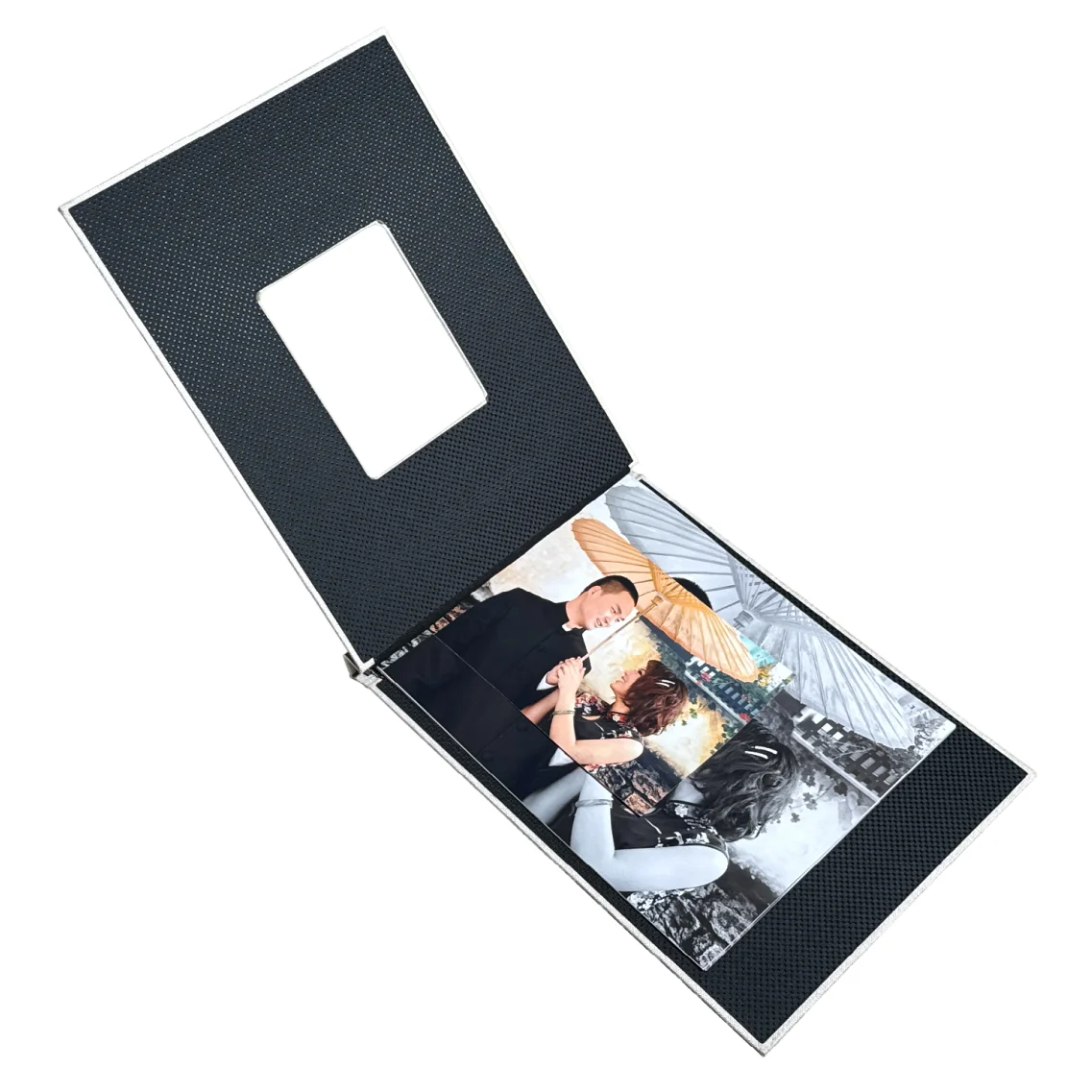 wedding leather linen photo album clamp book cover for photographer