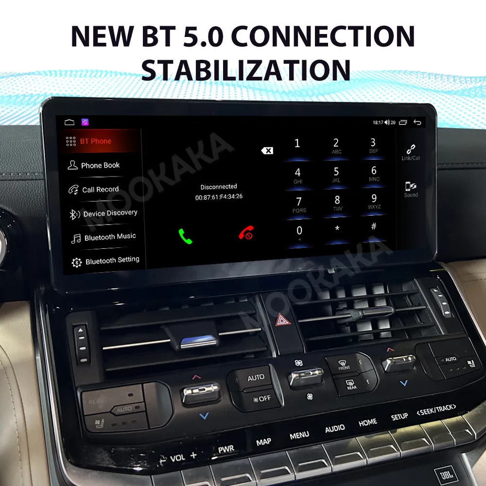 MOOKAKA 12.3 Inch Car Radio For Toyota Land Cruiser LC300 2021-2023 Car DVD Multimedia Player GPS Navigation Car Stereo
