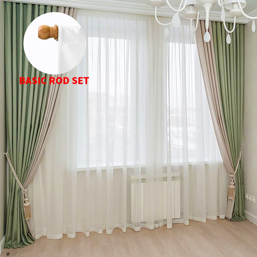 Pure color simple 85g pearl Chiffon material window screen chiffon gauze for bedroom finished window screening