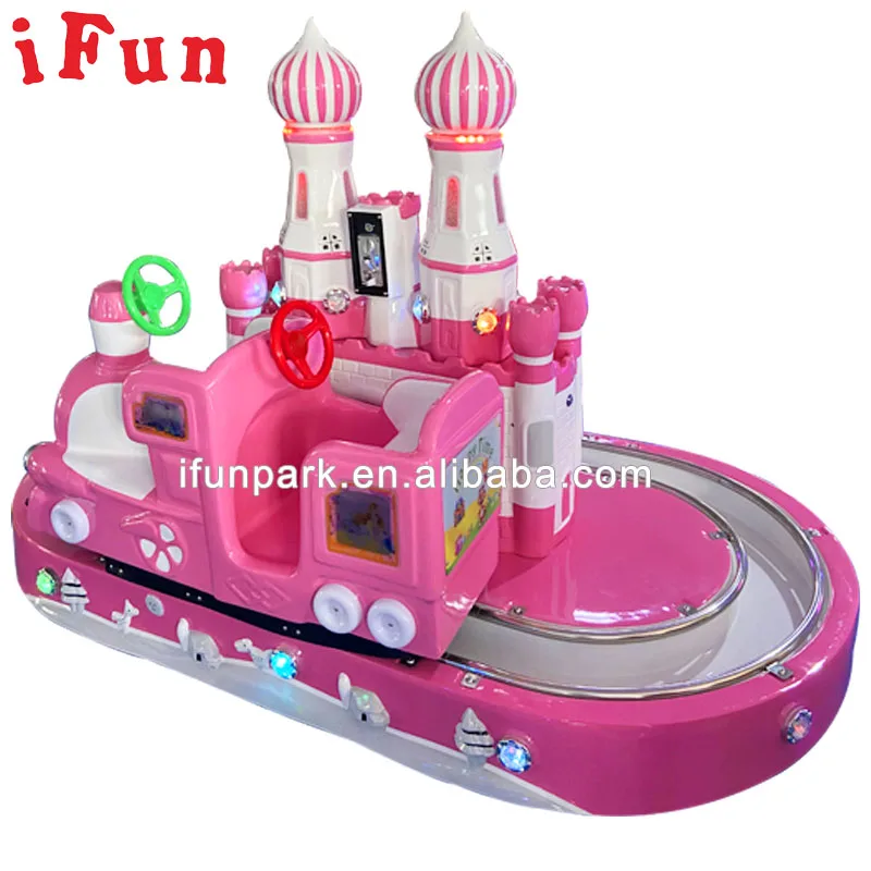 Kids Electric Track Train With Sensor Indoor Arcade Game Machine Kids Castle Train Game Machine for Center