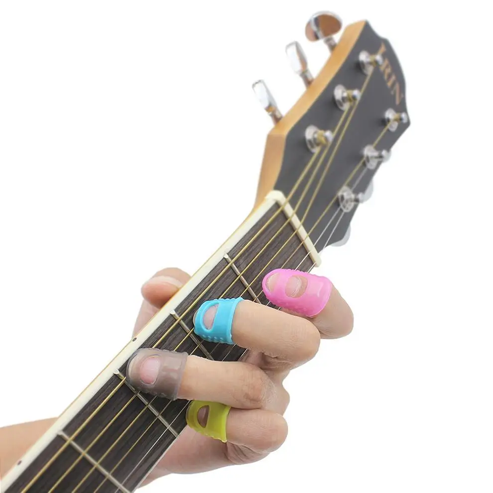 Rubber Glove Silicone Caps Finger Cover Protectors  Guitar Accessories
