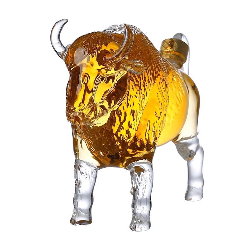 830ml Cow Shape Wine Bottle Glass Whiskey Wine Bottle