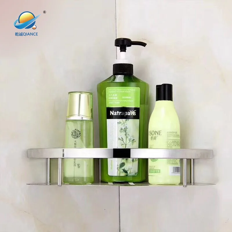 SUS304 stainless steel single-deck Bathroom Corner Shelves made in china