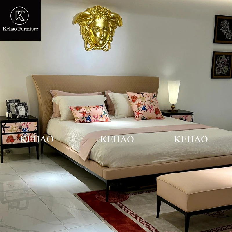 Luxury Home Hotel Bedroom Furniture 2 Drawer Accent Porch Table Bedside Table wooden Nightstand Side Table