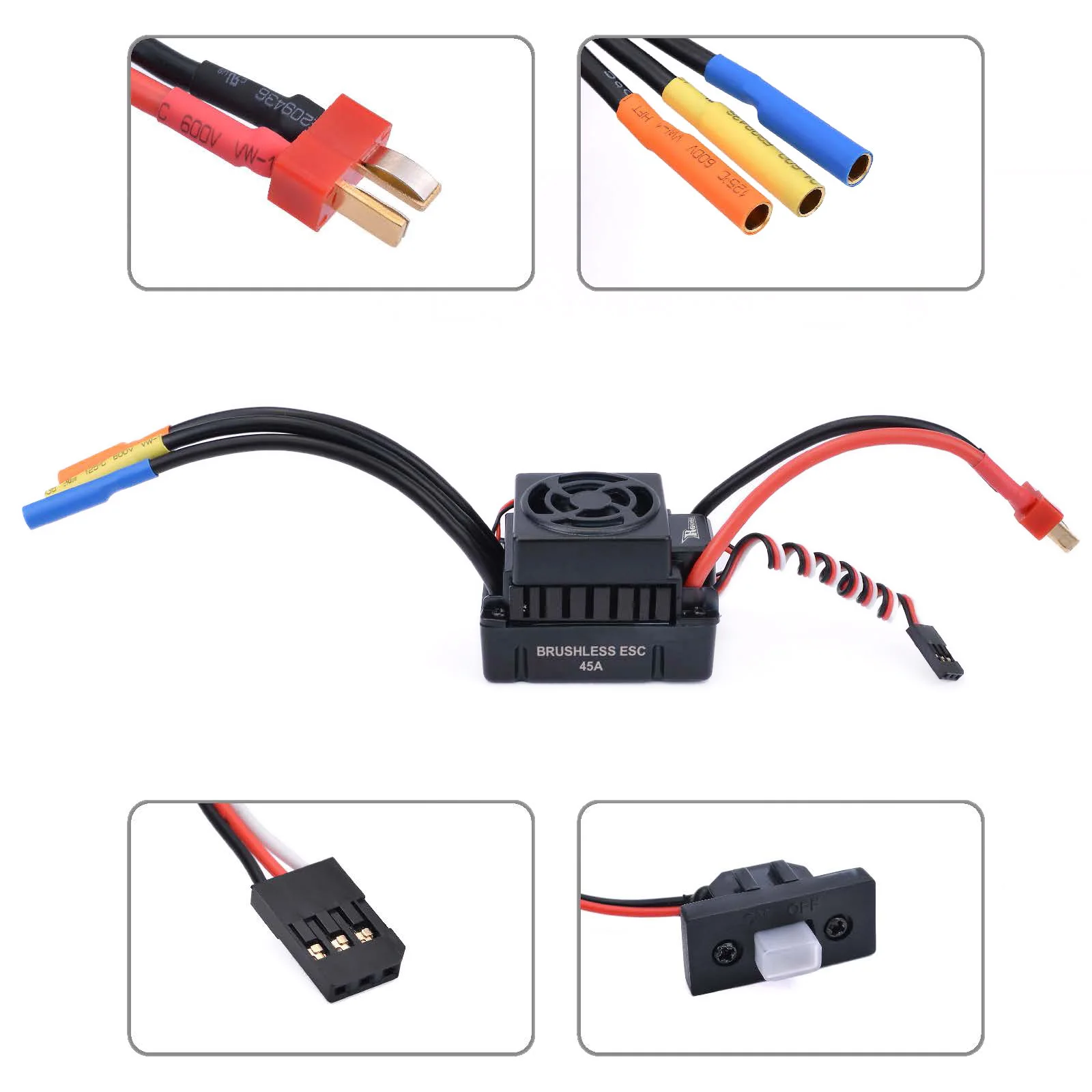 SURPASS Wholesale price F540 waterproof brushless motor +45A ESC combo for WLtoys 10428/12428 rc cars