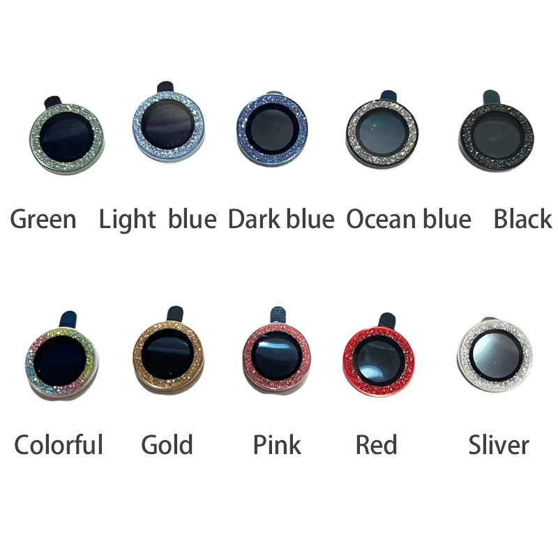 Glitter Camera Lens Screen Protector For iPhone 11 12 13 14 15 Pro Max Back Cover Camera Lens Bling Glass Lens Cover New