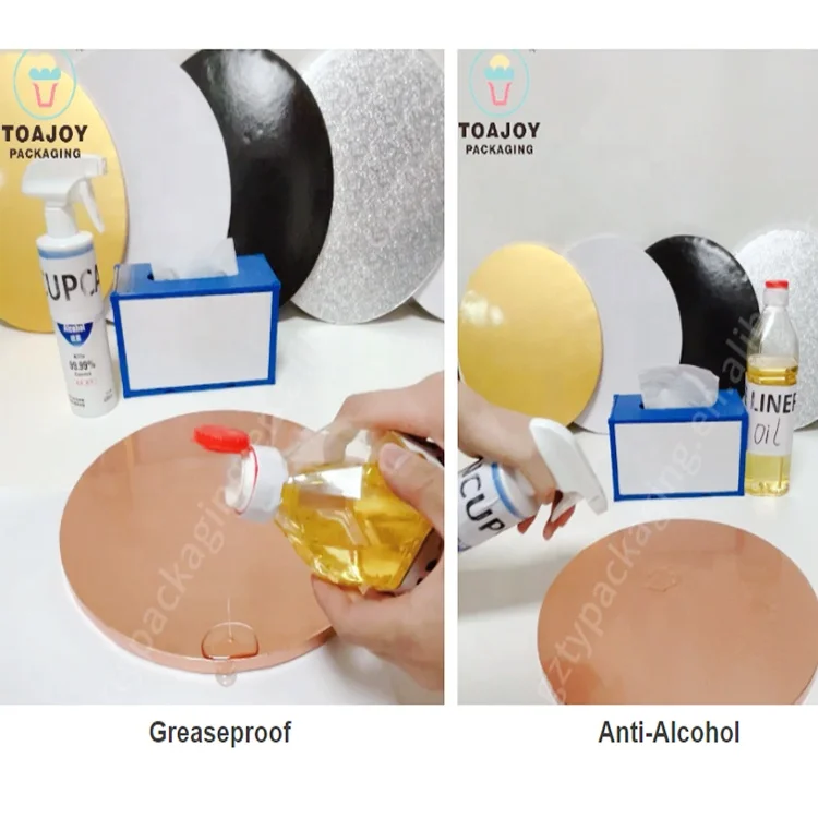 Wholesale Round Square 12mm Thick Cake Pad White Gold Pink Silver Black Cake Board Plain Cake Drum