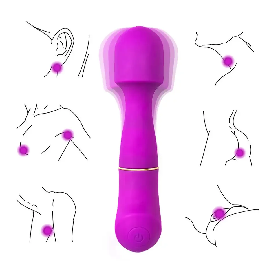 BlueRabbit Luxury Vibrators Set Wholesale 4 in 1 vibrating Interchangeable G Spot Clitoris Wand Massage Vibrator Kit