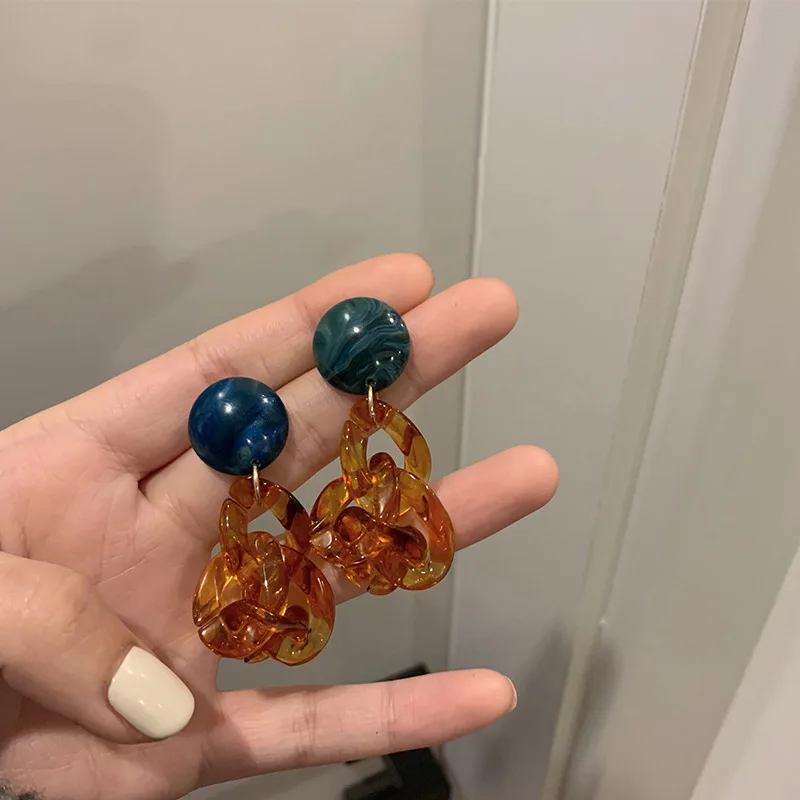  Jewelry 925 silver needle South Korea East Gate fashion new personality Chain Earrings eardrop net red temperament Design