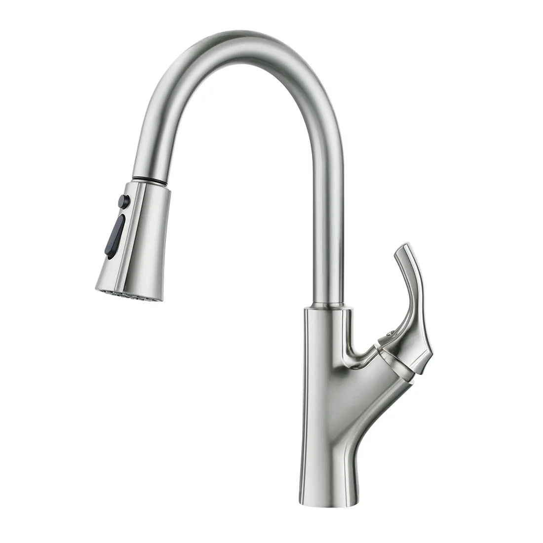 Brush Nickel Stainless Steel Mixer Tap Kitchen 360 Degree Swivel Spout Kitchen Sink Faucet