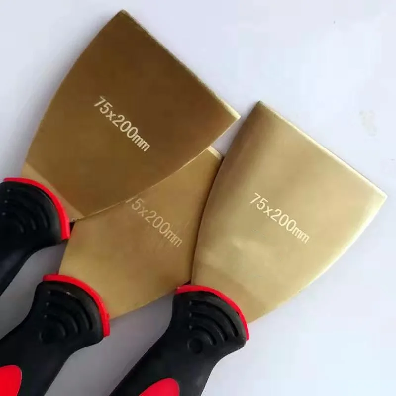 Red Copper Alloy Putty Knife  ,Spatulas Safety Hand Tools Non Sparking Scraper 50mm 2inch