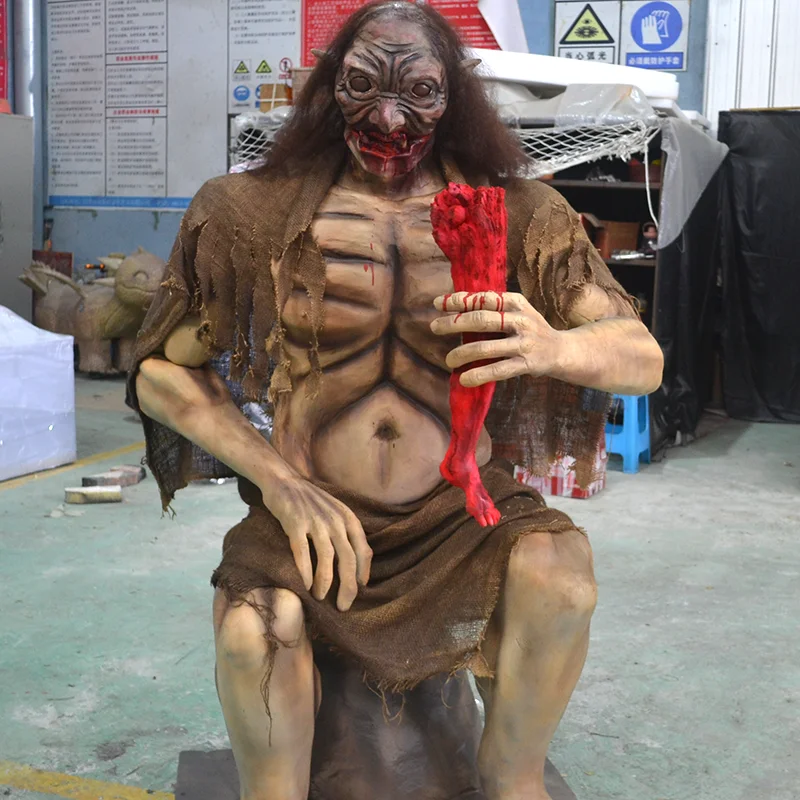 Factory Direct Flesh-eater Haunted Model with Flexible Joints for Halloween Decoration DINOSKY