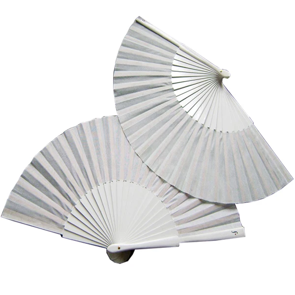 Custom Printed Promotional Spanish Hand Fan Wood Handle Foldable Wood Fabric Hand Fan