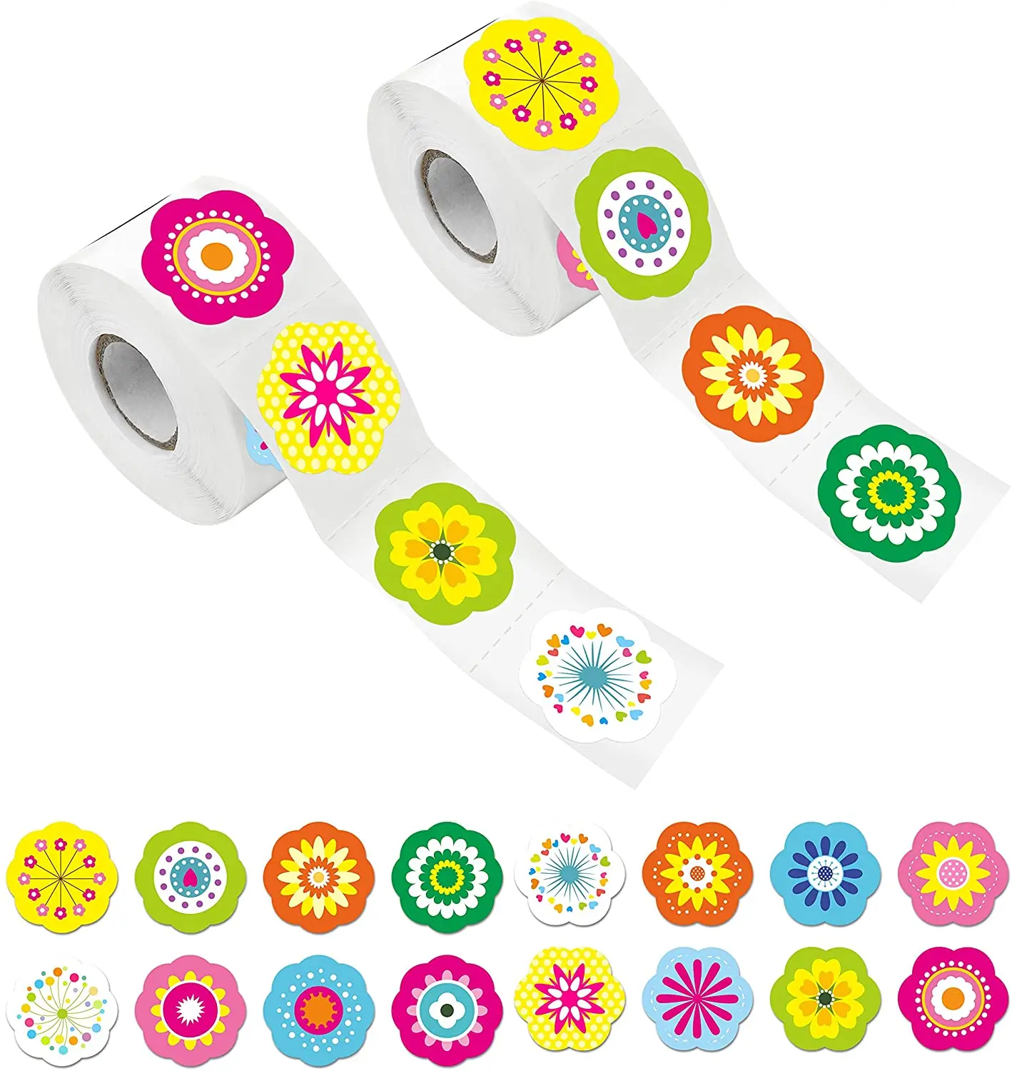 Flower Stickers Party Decoration Teacher Reward Encouragement Motivational Decals 16 Designs for Arts DIY Crafts