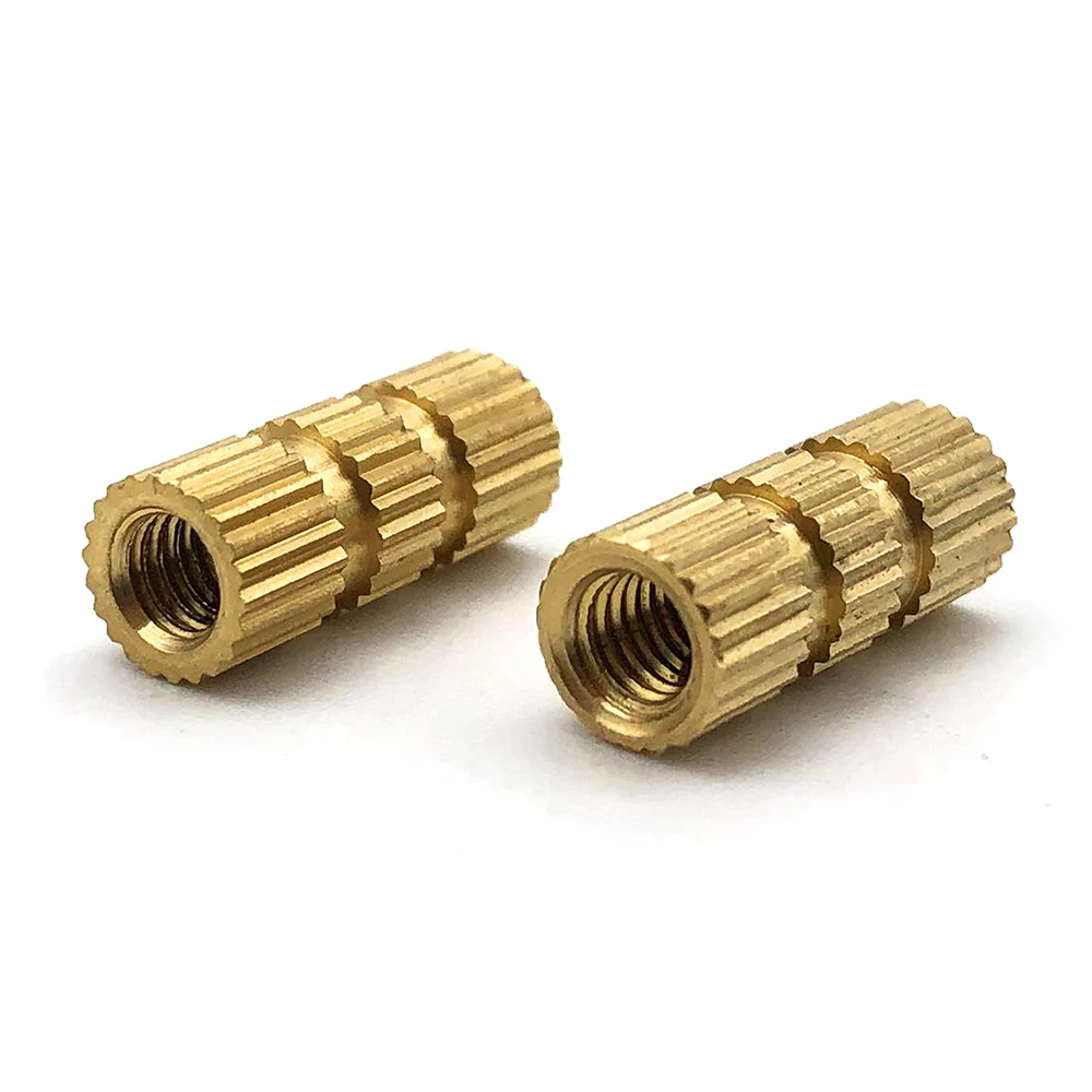 Manufacturing vendor m5 m6 m7 thread insert brass insert nuts threaded insert bushing knurled nut