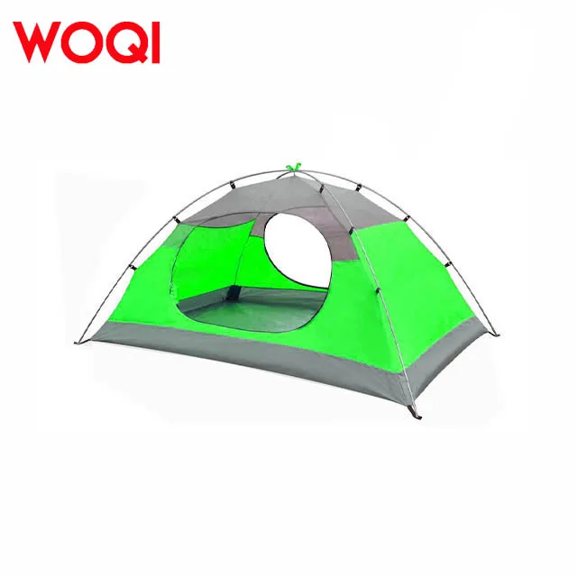 WOQI Hot Sale 2-Person Ultralight Aluminum Pole Camping Tent Double Layer with Straight Bracing Polyester Fabric for Outdoor Use