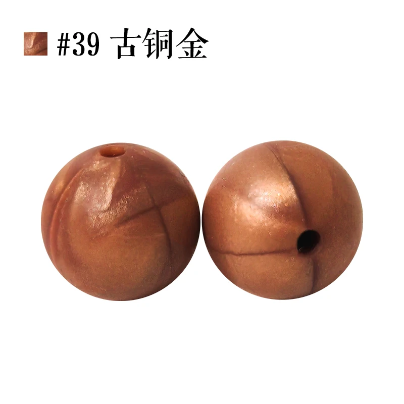 Wholesale color DIY jewelry making beads environmentally friendly silicone beads handmade keychains with beads