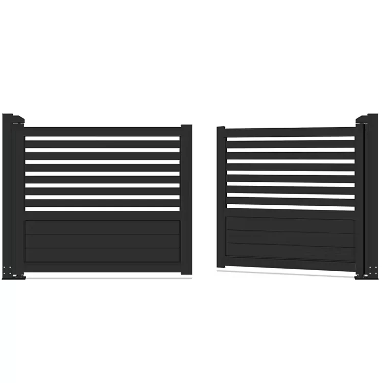 Aluminum Dark Color Pedestrian Gate for Villa Privacy Fence Gate Small Private Gate Yard Gates