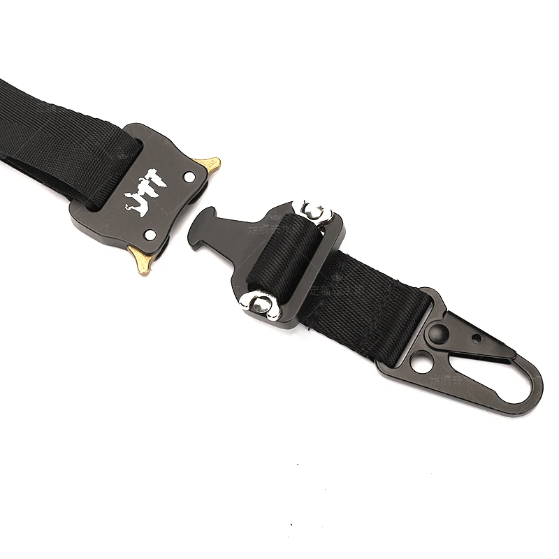 Gina Customizable Nylon Lanyard Logo Adjustable Free Length Heavy Duty Black Classic Design Features Carabiner Hook Phone Key