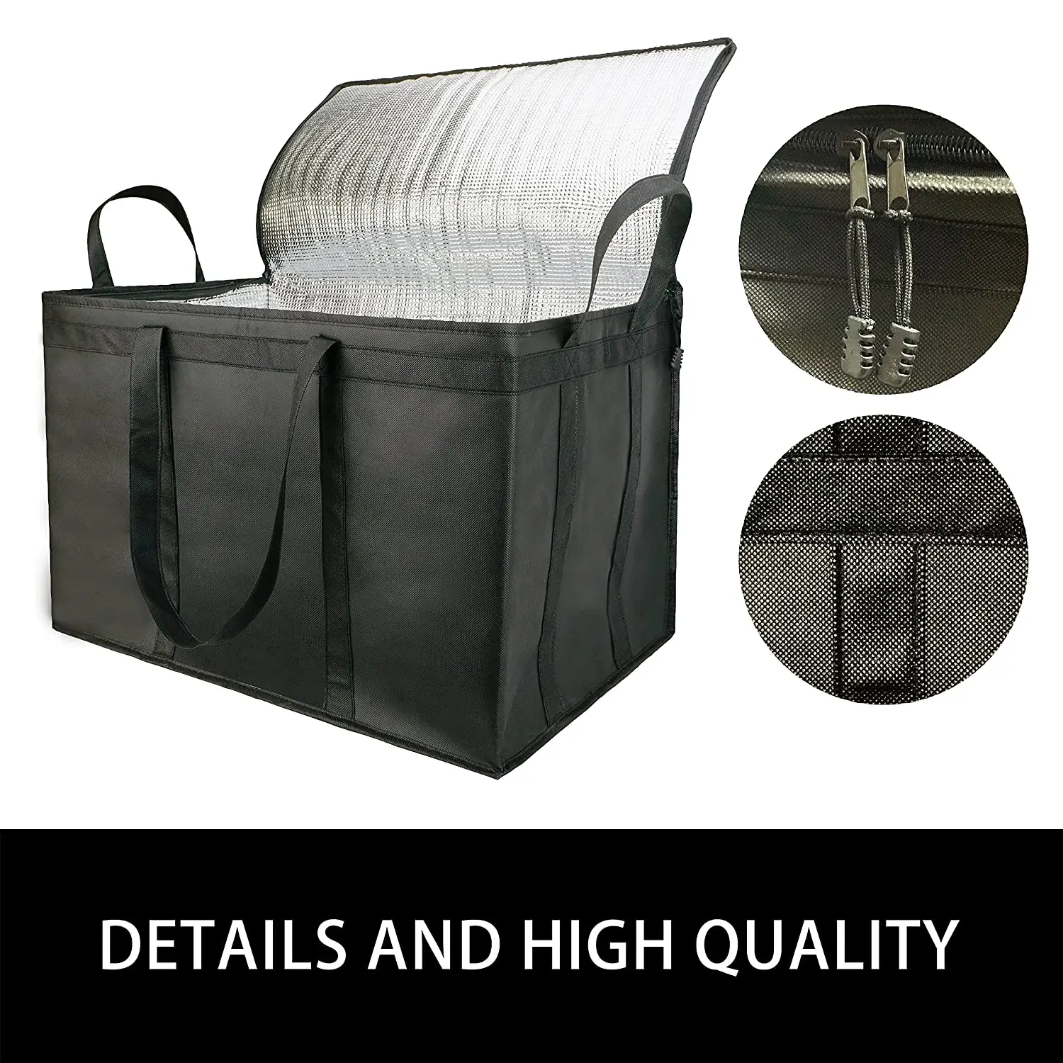 Therm-o-tote Grocery Food Delivery Extra Large Insulated Non Woven Thermo Bag Sac Thermal Cooler Bag Insulated Tote