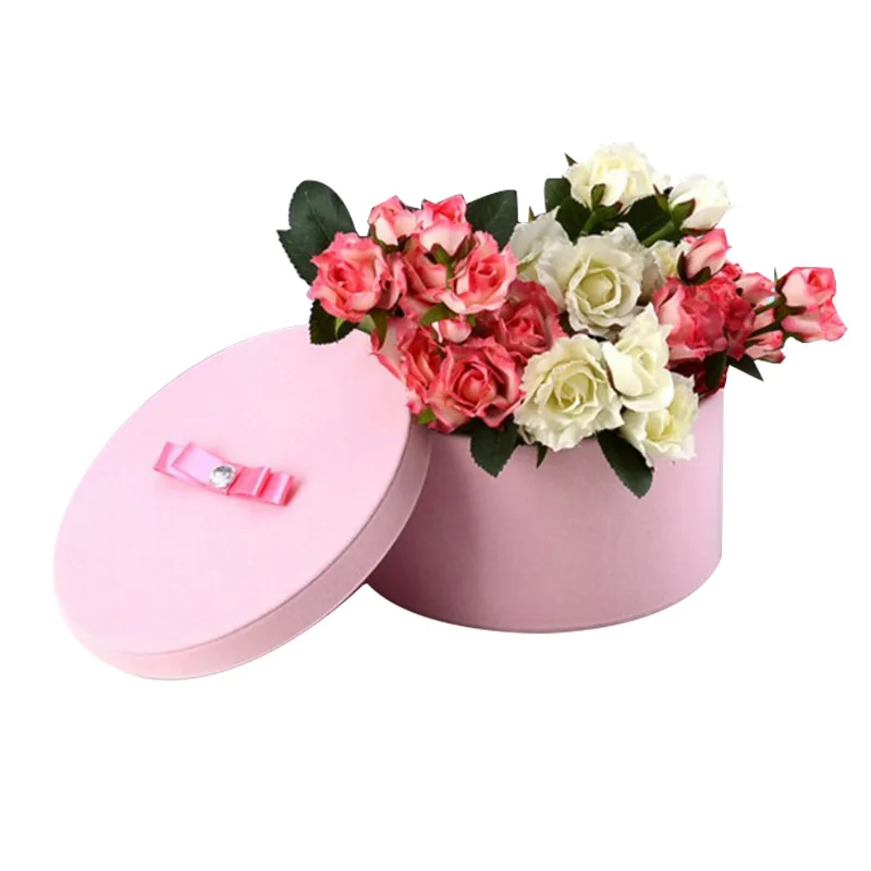 Manufacturers Corrugated Round Gift Paper Hat Box Paper Round Flower Gift Packaging Box Wholesale