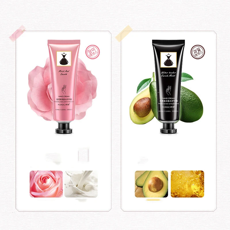 OEM ROREC private label red black whitening nourishing herbal vegan oil control hand cream lotion