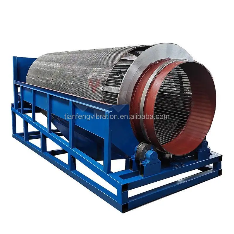 Sift Compost Screening Machine Equipment Rotary Roller Sieve Screen