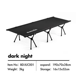 Blackdog Outdoor Portable Camping Cot Black Dog Ultralight Foldable Adjustable Folding Bed Camping Bed