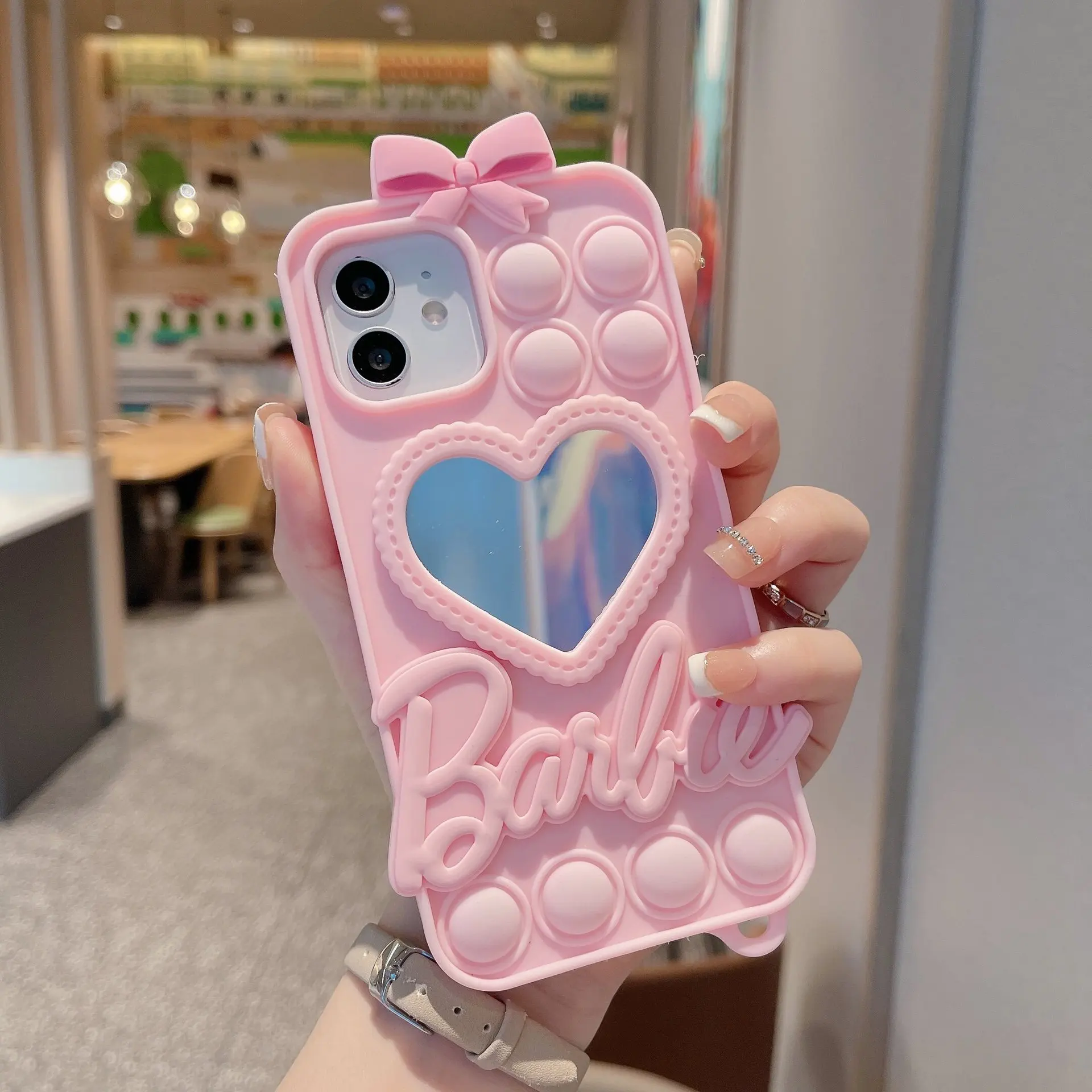 Lovely Protective Case Soft Women Girl Mirror Phone Case for iPhone 11 11 Pro Max Barbie