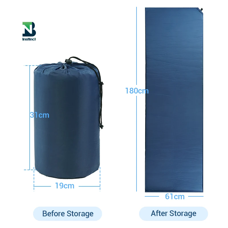 Adult Inflatable Sleeping Mat Air Bed Self Inflating Camping Mattress Single Size Outdoor