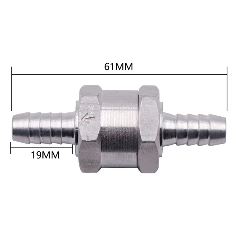 Fuel Non Return Check Valve 6/8/10/12mm Aluminium Alloy Petrol Diesel Water Fuel Line One Way
