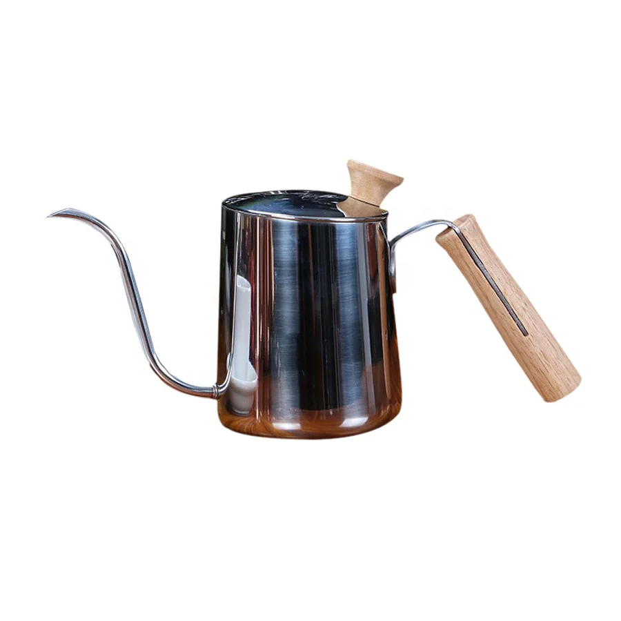 550ml  Pour Over Gooseneck Pot Stainless Steel Drip Espresso And Tea Maker Water Brewing Thermometer Coffee Kettle