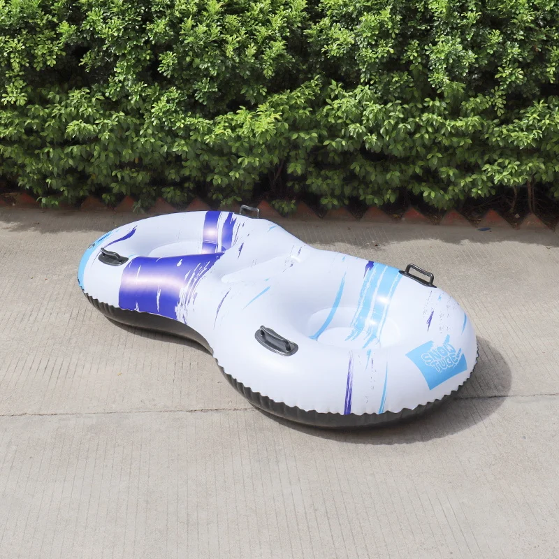 New Snow Tube Sled, 67 Inch Adults and Kids Inflatable Sledding Snow Tube Sled Rider with 4 Reinforced Handles for 2 Riders