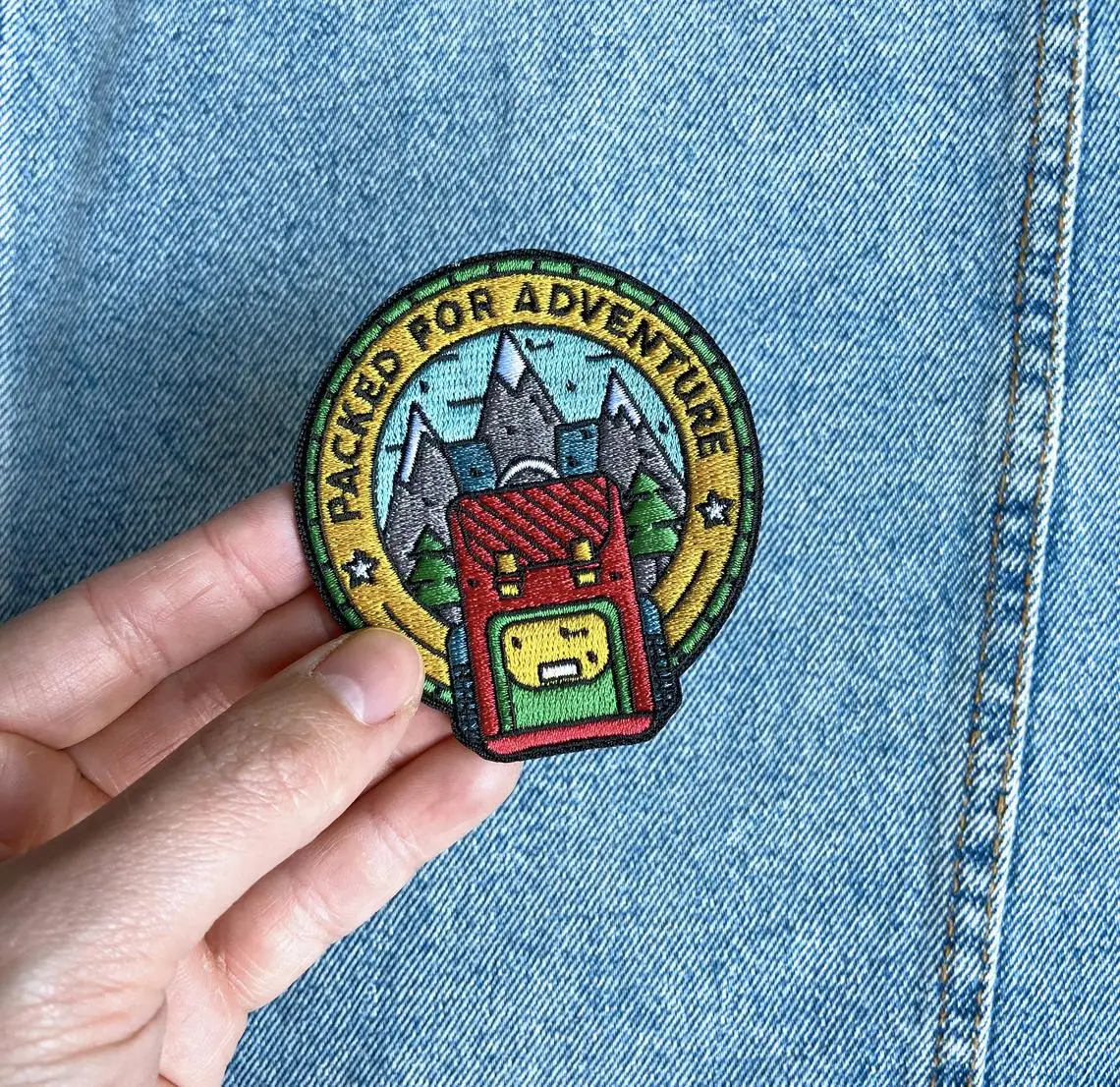 CustomBulk wholesale 3d custom embroidered embroidery patches sew iron on for Jackets hats clothing