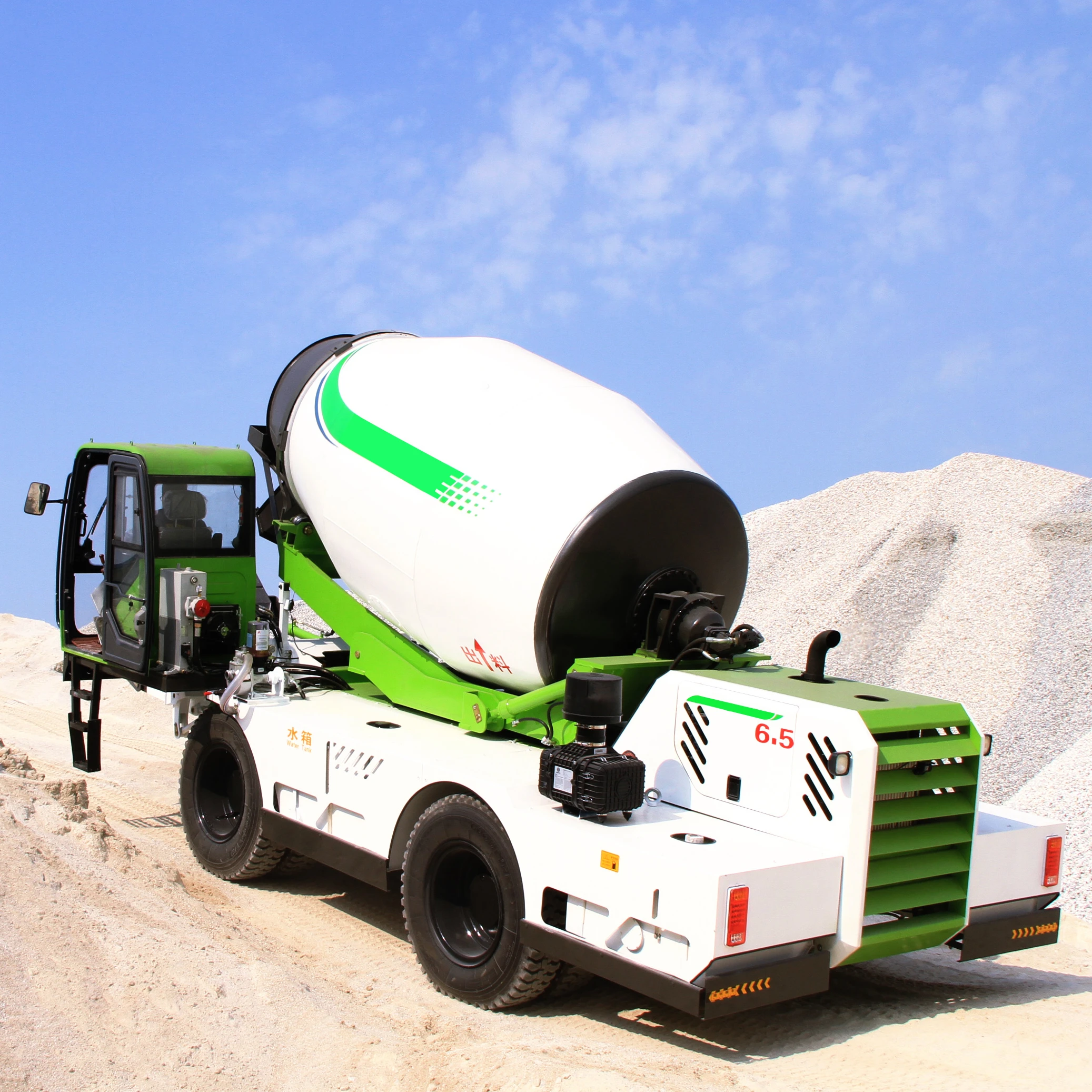 China new HUAYA high quality 2 cbm 6.5 cbm self loading mixer concrete mixer with EPA/Euro5