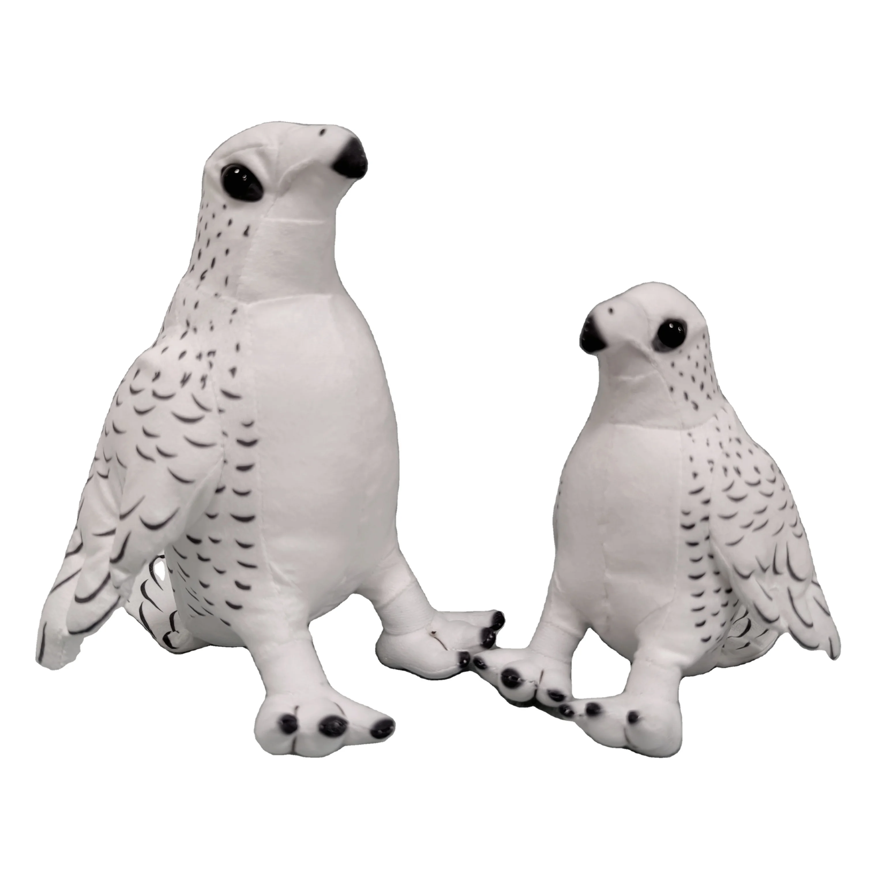 Customized logo black eagle toy white falcon stuffed toy animal falco wholesale hawk figurine fly bird plush toy