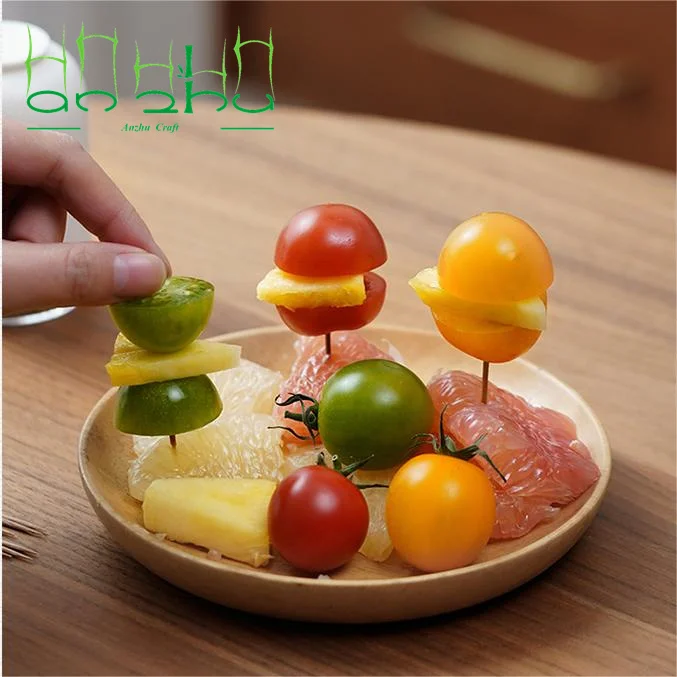 Удобная упаковка бамбуковых деревянных зубочисток деревянные круглые двуконечные ароматизированные зубочистки