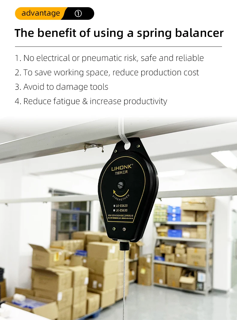 0.6-2.0 kg 1.5-3.0 kg assembly tools spring balancer with rubber-sleeve steel rope precision screwdrivers spring balancer