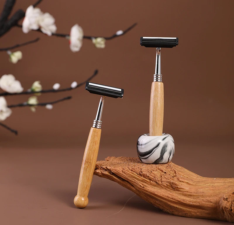 Zero waste bamboo razor biodegradable custom logo