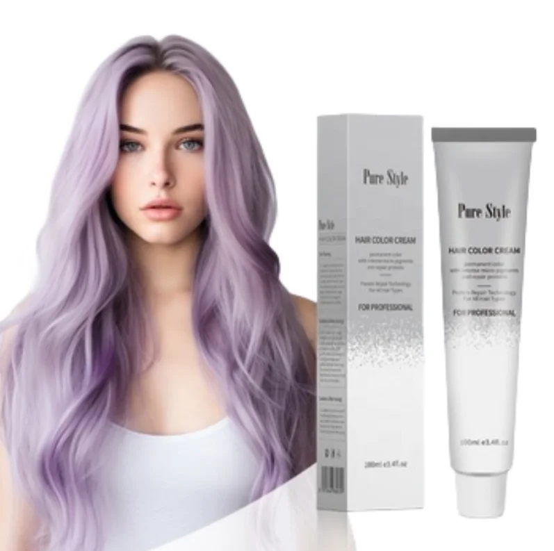 PureStyle China Brand Supply Bulk Hair Dye Color 100% Grey Coverage Hair Color For Professional Salon Use