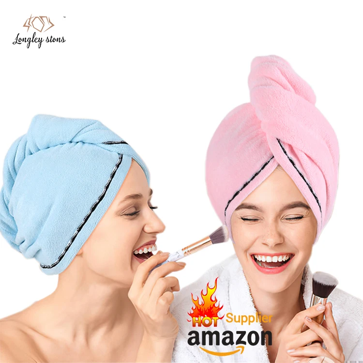 Многоцветная банная обертка для сушки головной убор полотенце для сухих волос из микрофибры