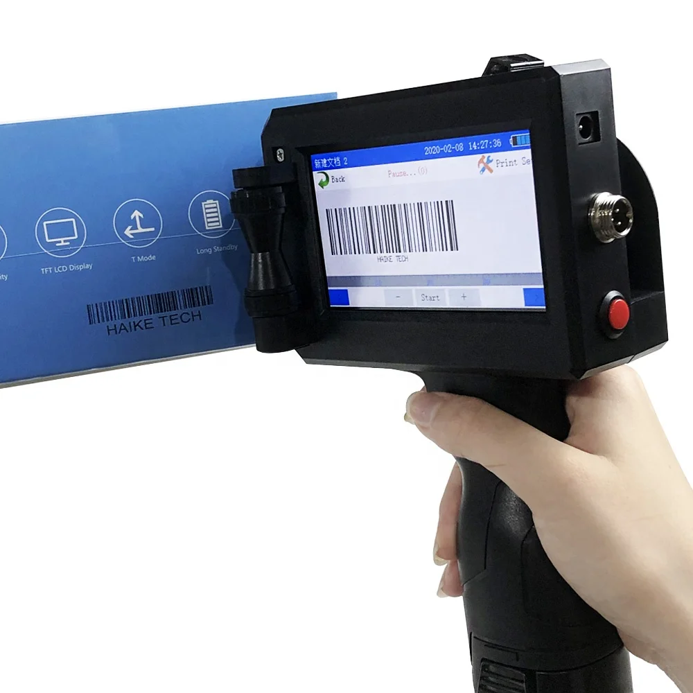 Mini Printer Batch Code Portable Handheld Inkjet Printing Machine for Fast Dry Batch Coder Egg Date Expiry Number Date