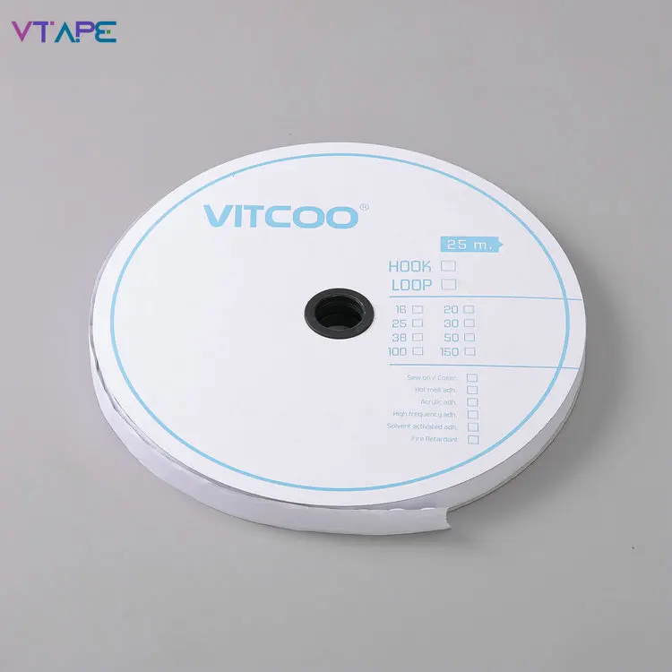 Custom Friendly Tape Hook And Loop Cable Tie Back To Back Double Side Hook And Loop Fastener For Shoes