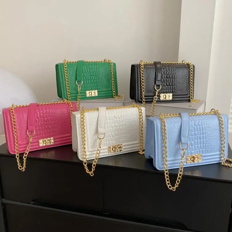 Wholesale Classical Alligator Pattern Purses And Handbags Designer Chain PU Leather Bags Women Handbags